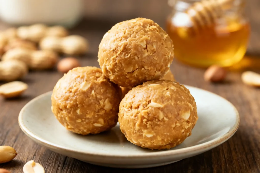 Simple 3-Ingredient Peanut Butter Energy Balls Simple 3-Ingredient Peanut Butter Energy Balls