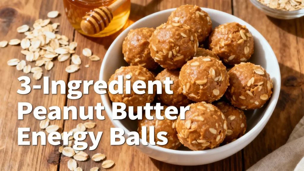 Simple 3-Ingredient Peanut Butter Energy Balls