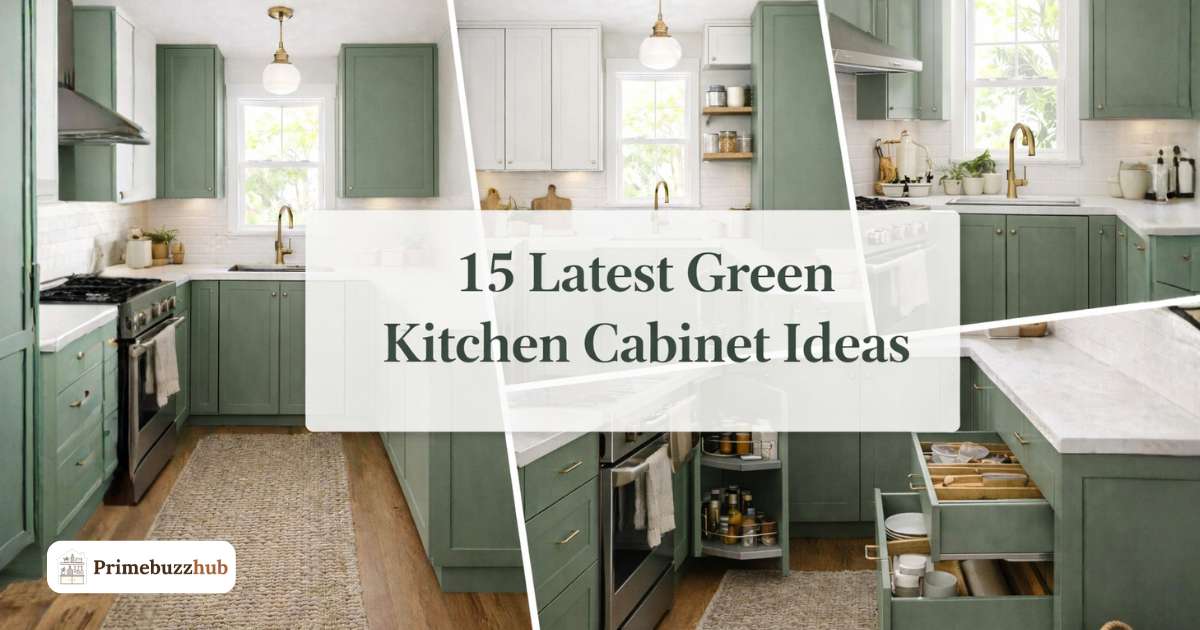15 Latest Green Kitchen Cabinet Ideas for Small Homes and Modern Kitchens