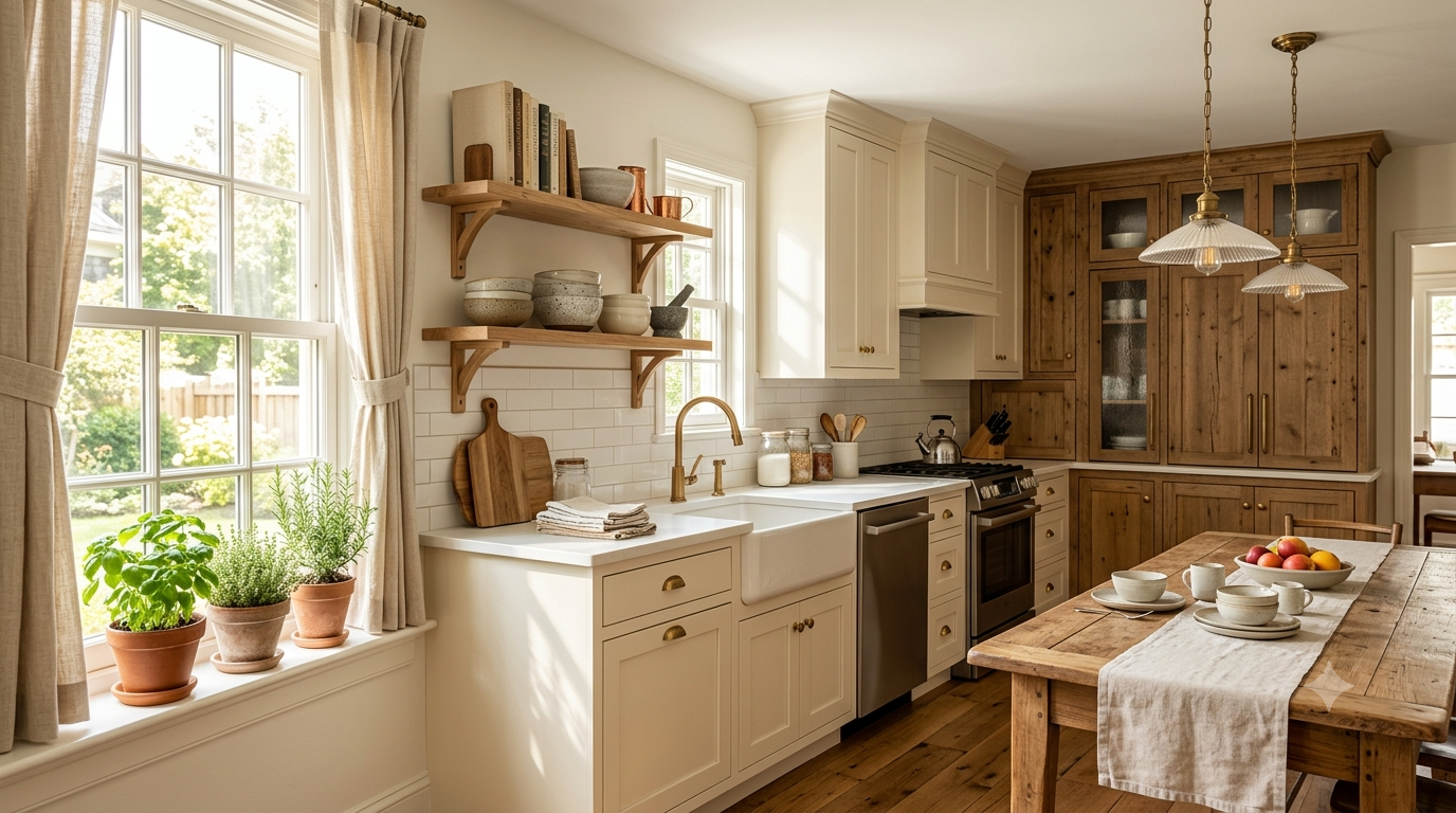 Vintage-Modern Fusion Kitchens